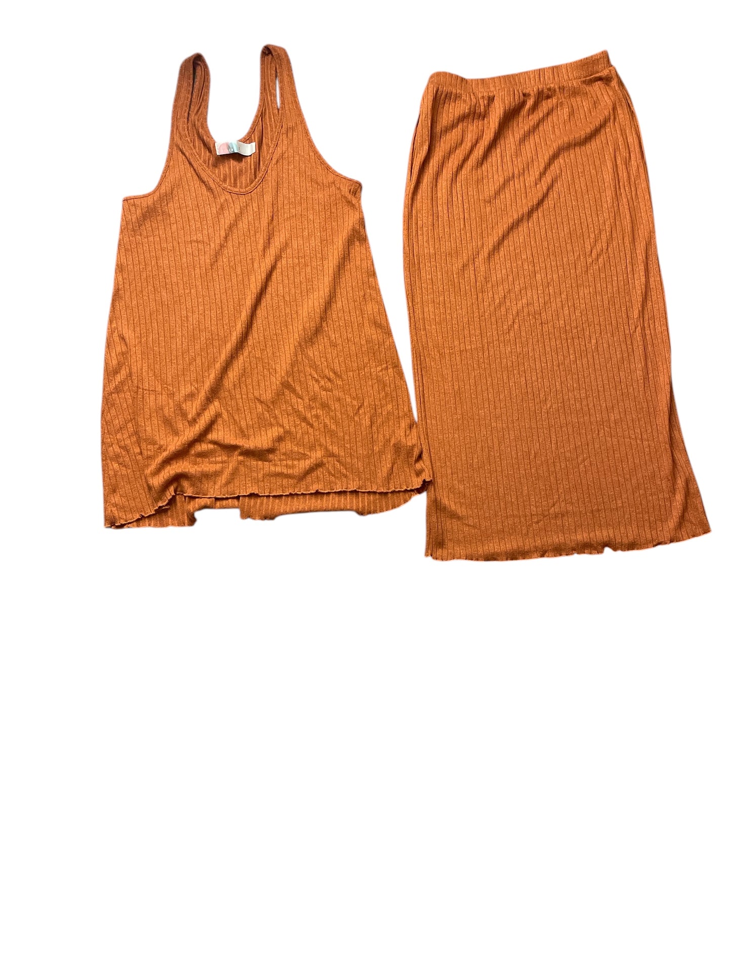 Skirt Set 2pc By Free People In Orange, Size: S