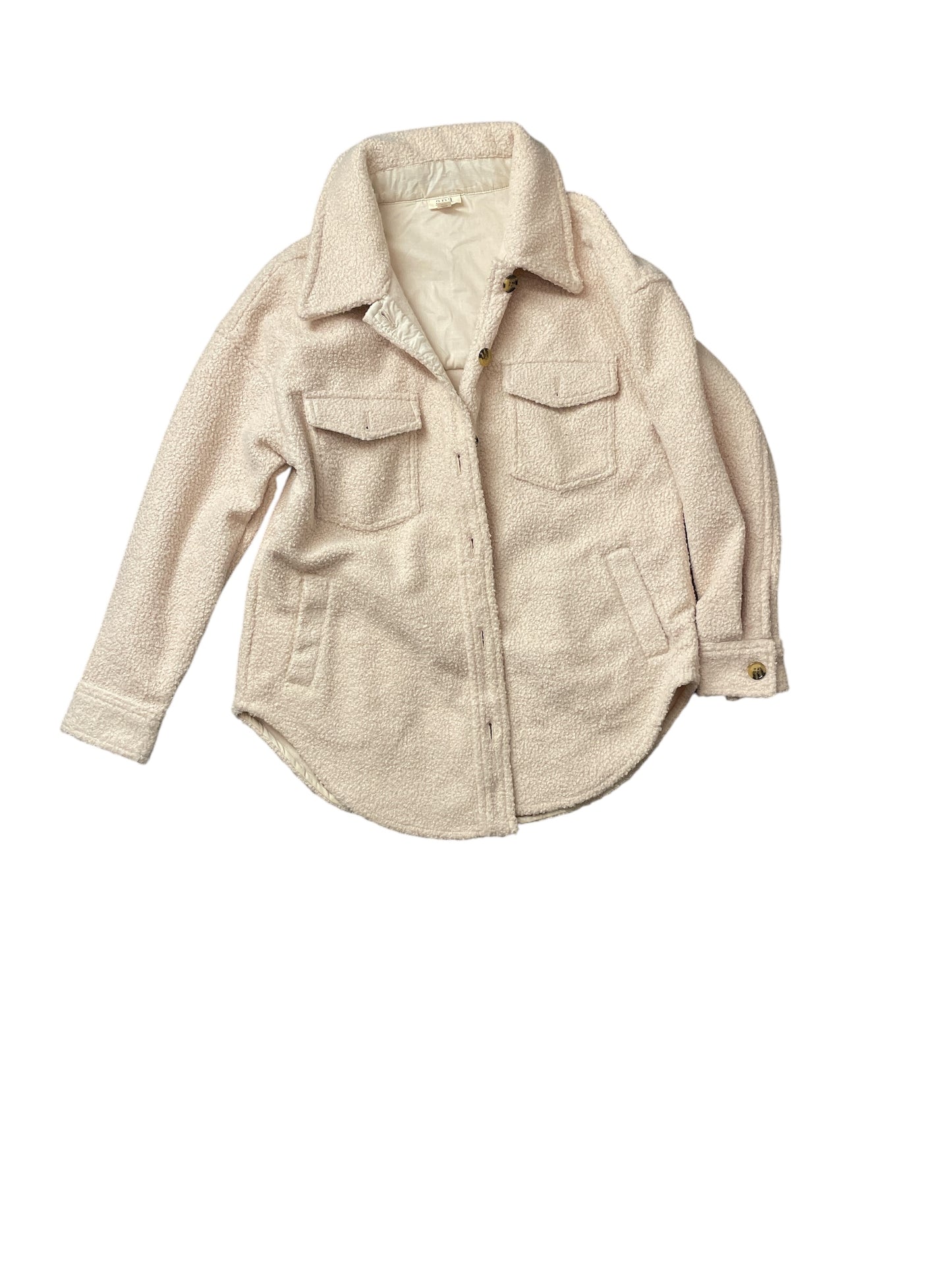 Jacket Shirt By Ana In Cream, Size: M