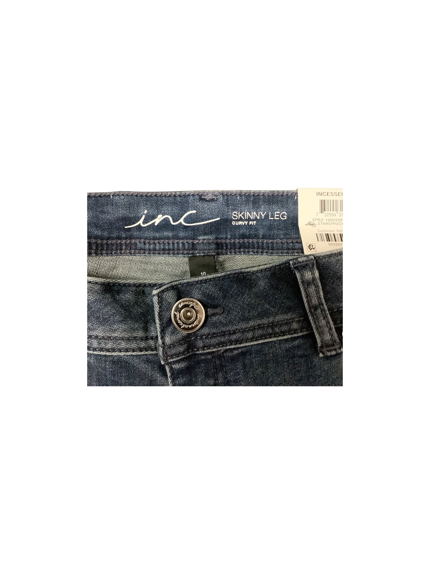 Jeans Skinny By Inc In Blue, Size: 10