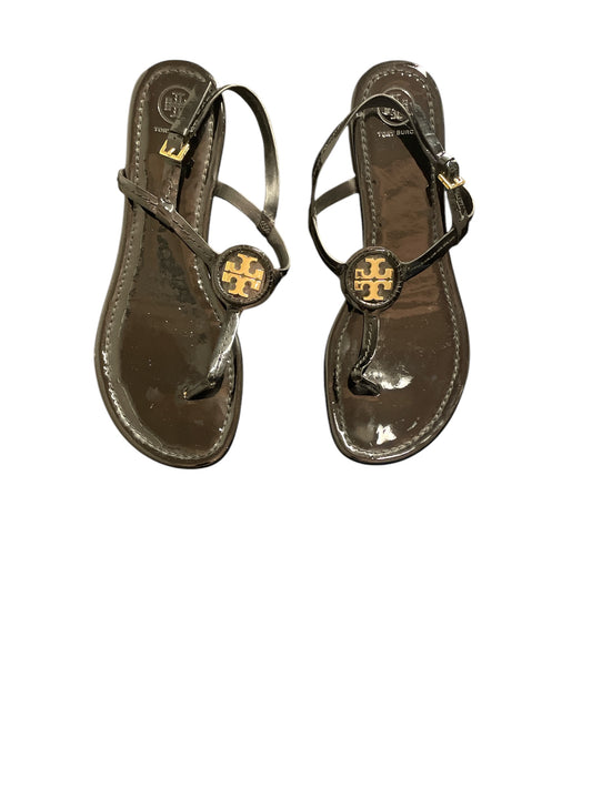 Sandals Flats By Tory Burch In Black, Size: 11