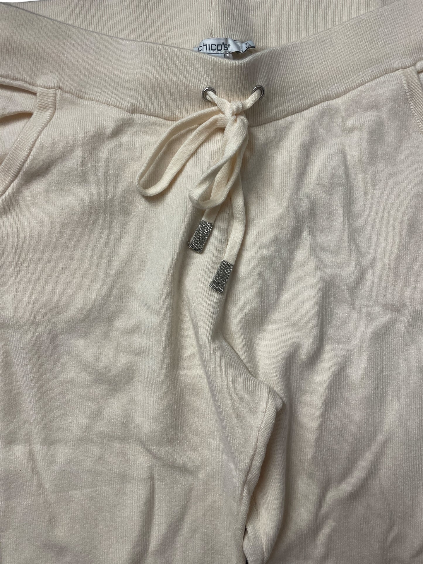 Pants Lounge By Chicos In Cream, Size: S