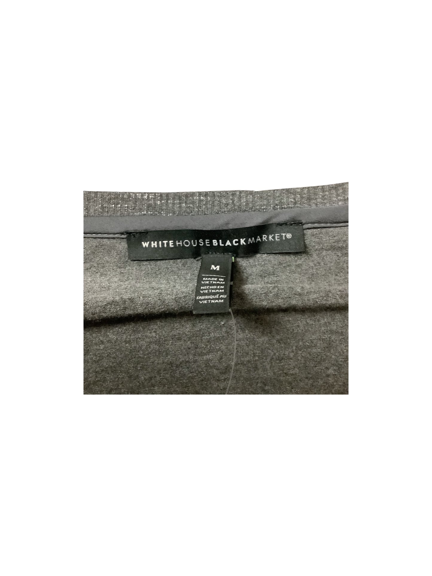 Top Long Sleeve Basic By White House Black Market In Grey, Size: M