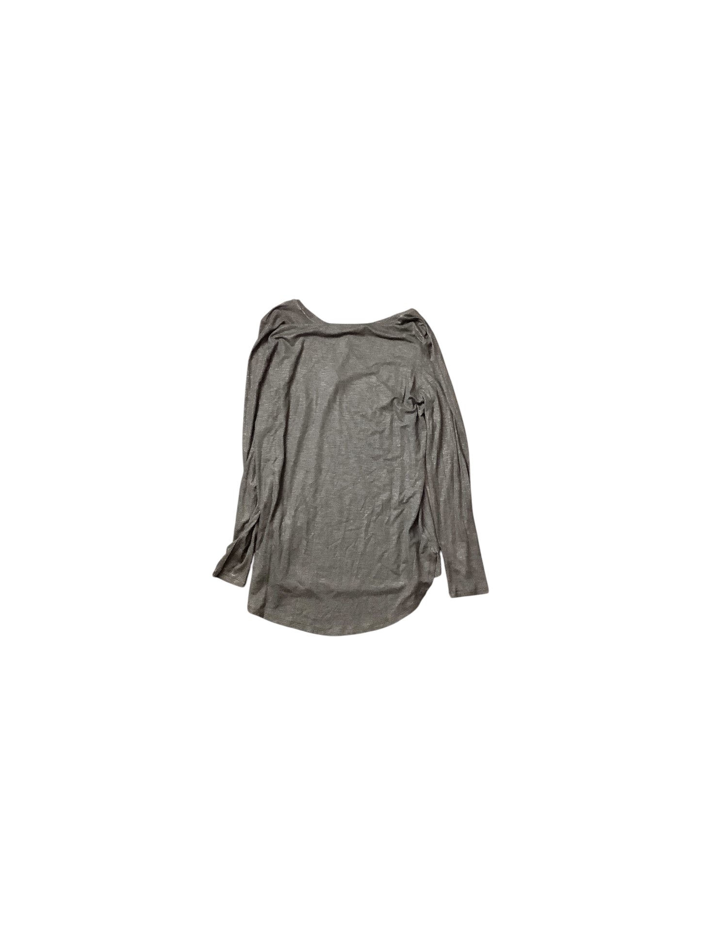 Top Long Sleeve Basic By White House Black Market In Grey, Size: M