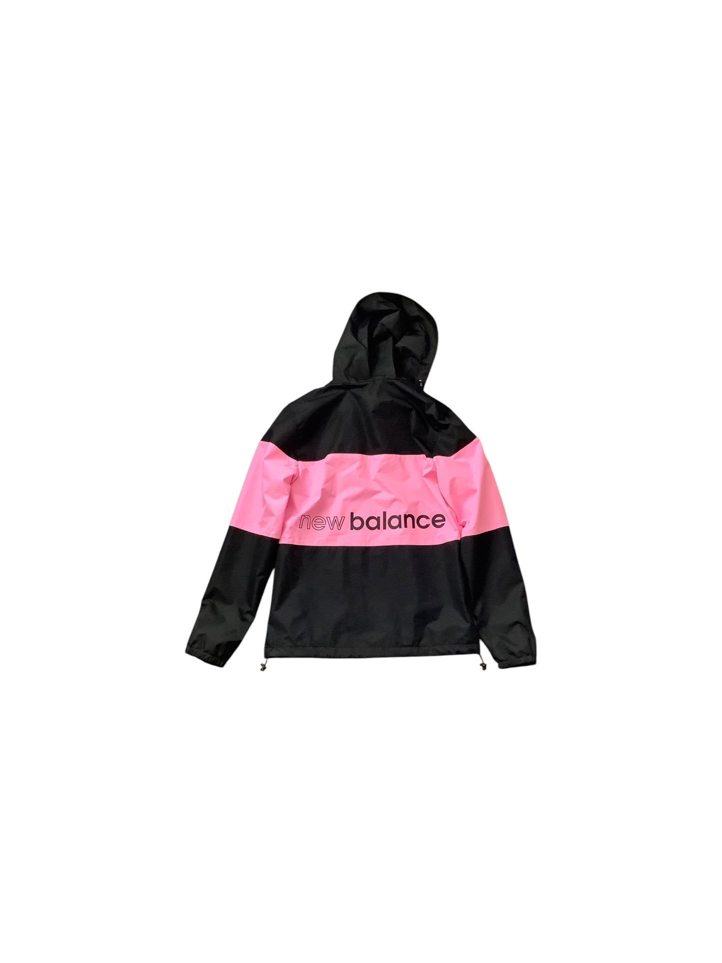 Jacket Windbreaker By New Balance In Black & Pink, Size: M