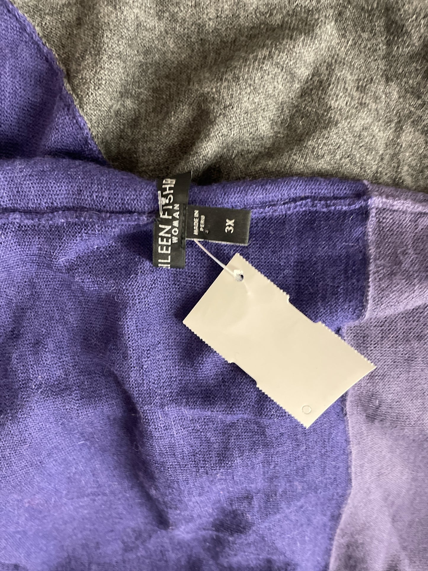 Cardigan By Eileen Fisher In Purple, Size: 3x