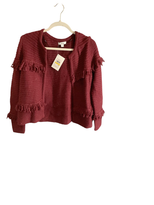 Sweater Cardigan By Kensie In Maroon, Size: M