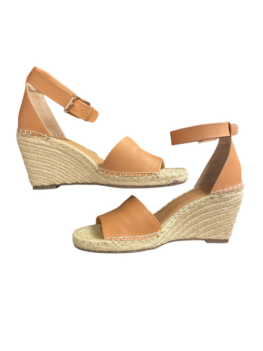 Sandals Heels Wedge By Vince Camuto In Tan, Size: 9.5