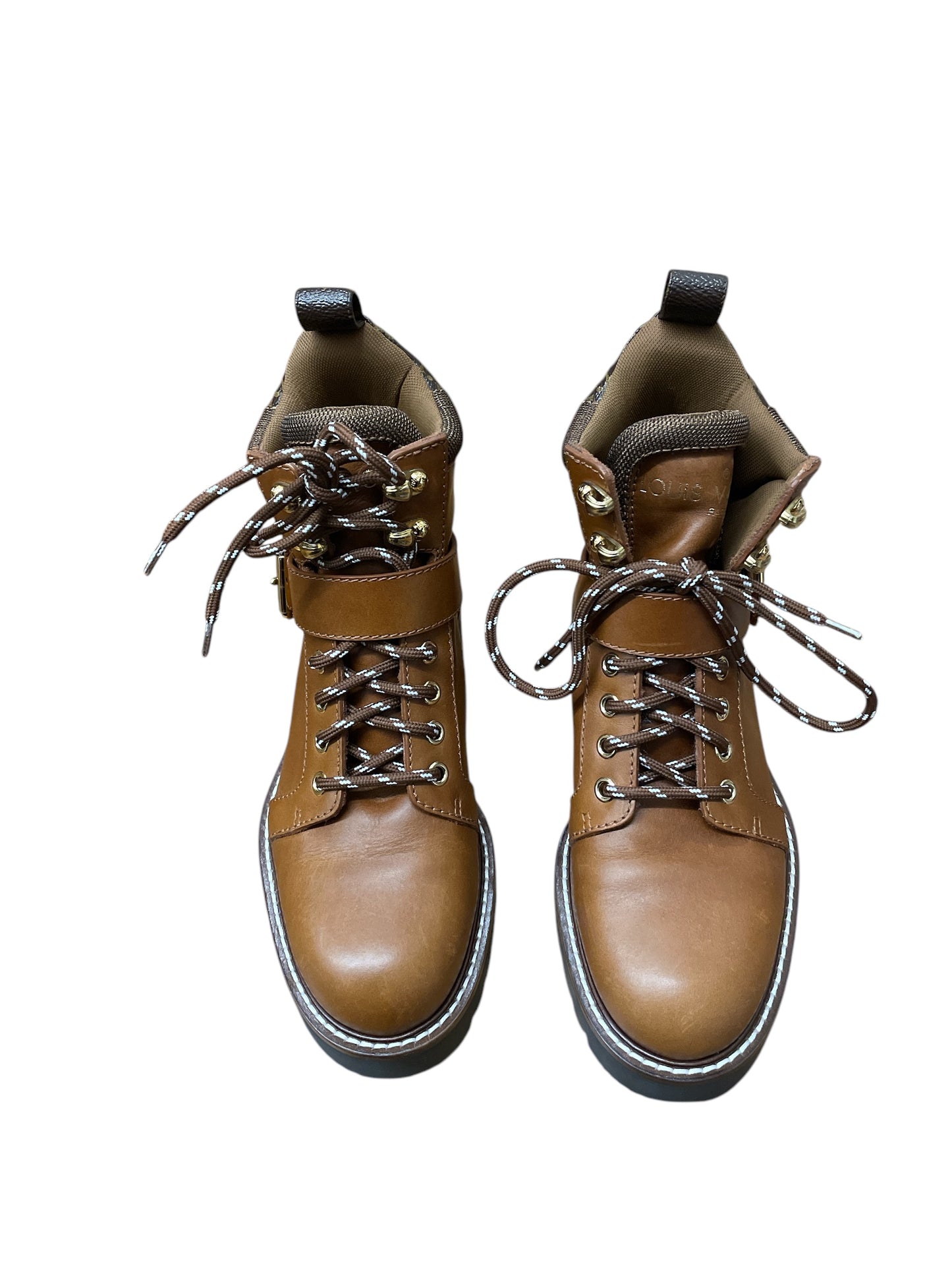 Boots Luxury Designer By Louis Vuitton In Brown