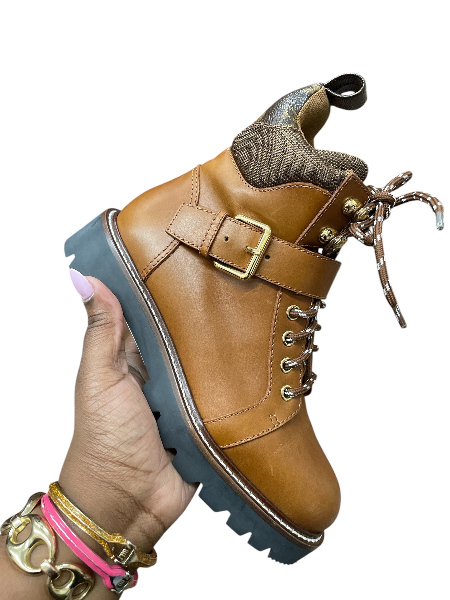 Boots Luxury Designer By Louis Vuitton In Brown