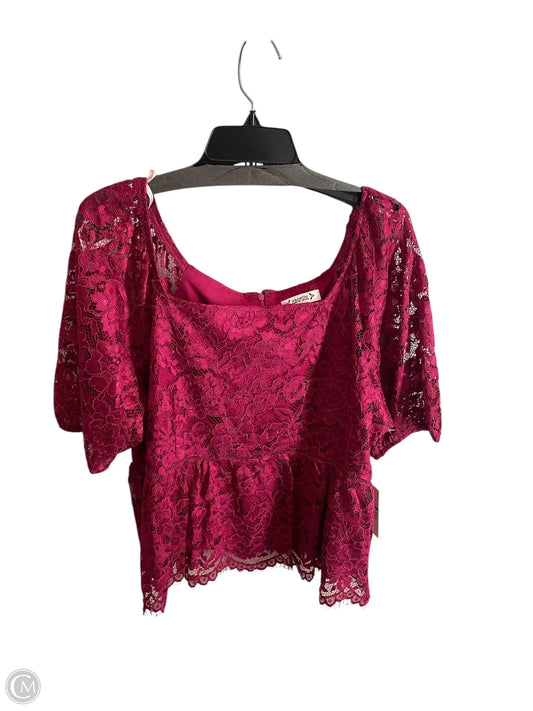 Top Short Sleeve Basic By Nanette By Nanette Lepore In Maroon, Size: Xl