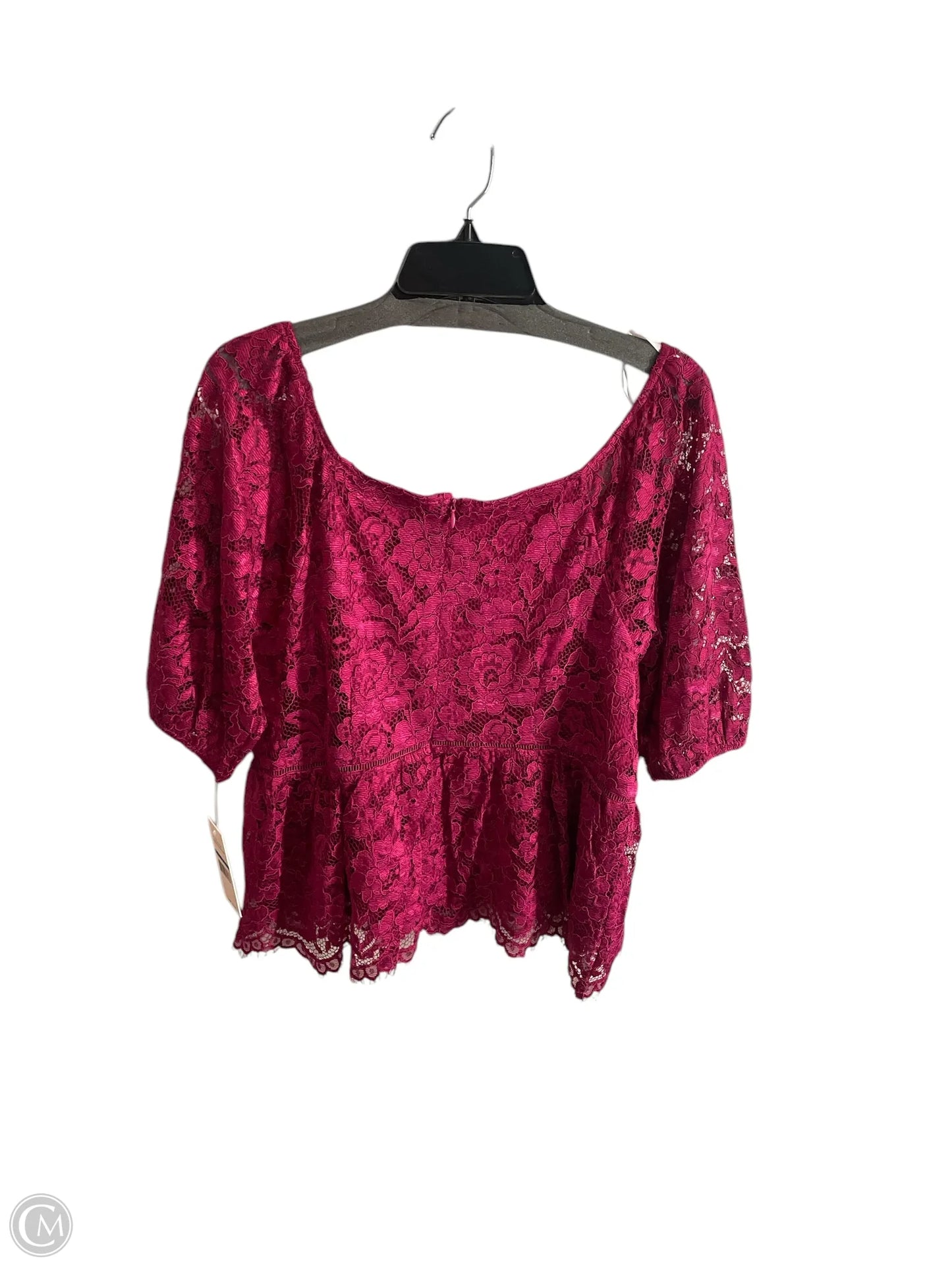 Top Short Sleeve Basic By Nanette By Nanette Lepore In Maroon, Size: Xl