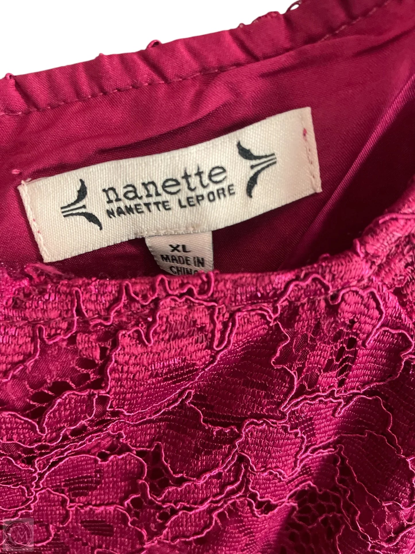 Top Short Sleeve Basic By Nanette By Nanette Lepore In Maroon, Size: Xl