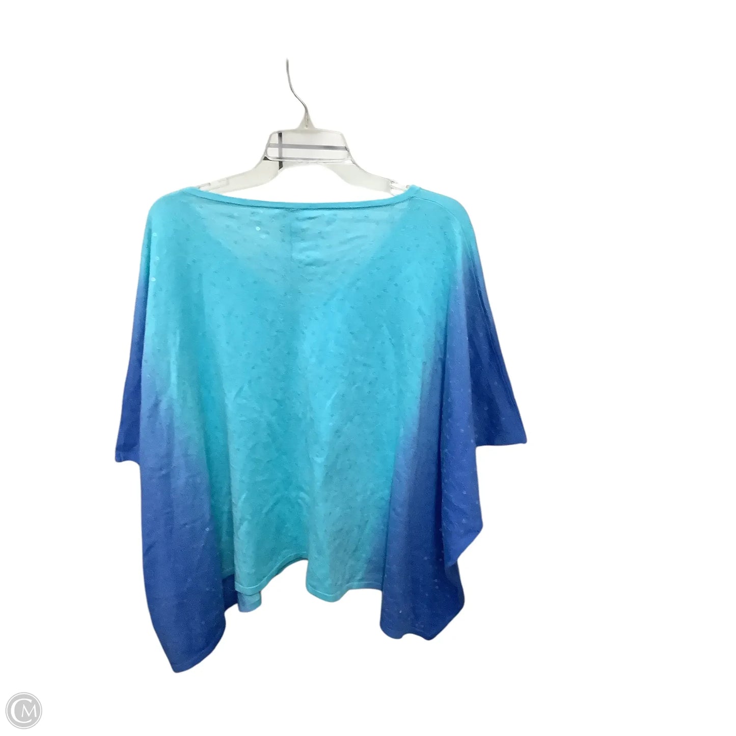 Poncho By Chicos In Blue, Size: Osfm