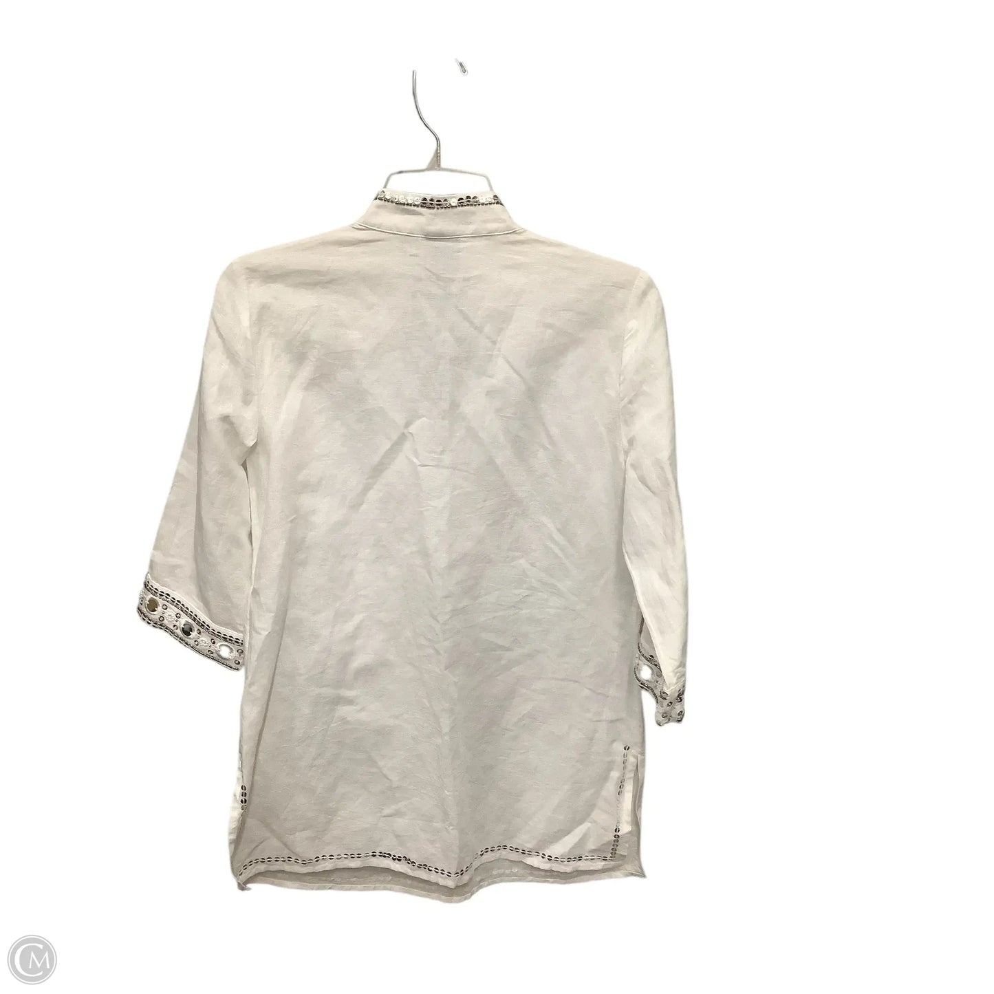 Top Long Sleeve Basic By Chicos In White, Size: Xxsp