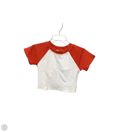 Top Short Sleeve Basic By Clothes Mentor In Red & White, Size: M