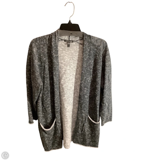 Sweater Cardigan By Eileen Fisher In Grey, Size: L