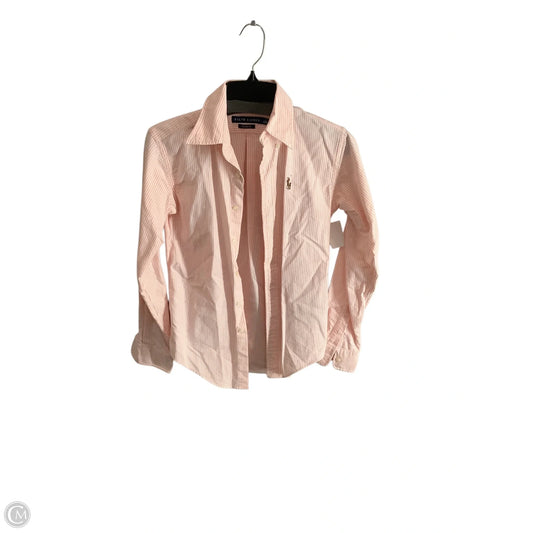 Top Long Sleeve Basic By Ralph Lauren Blue Label In Pink, Size: 0