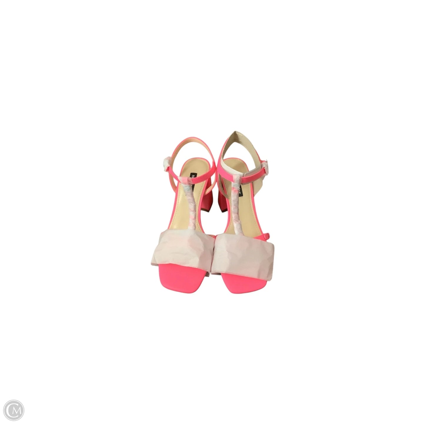 Sandals Heels Block By Nine West In Pink, Size: 6.5