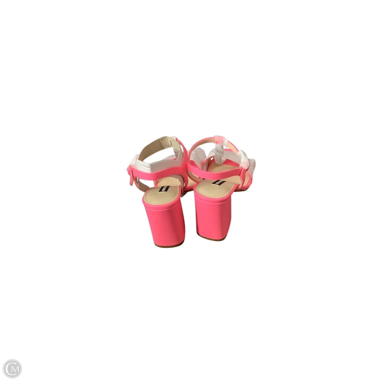 Sandals Heels Block By Nine West In Pink, Size: 6.5