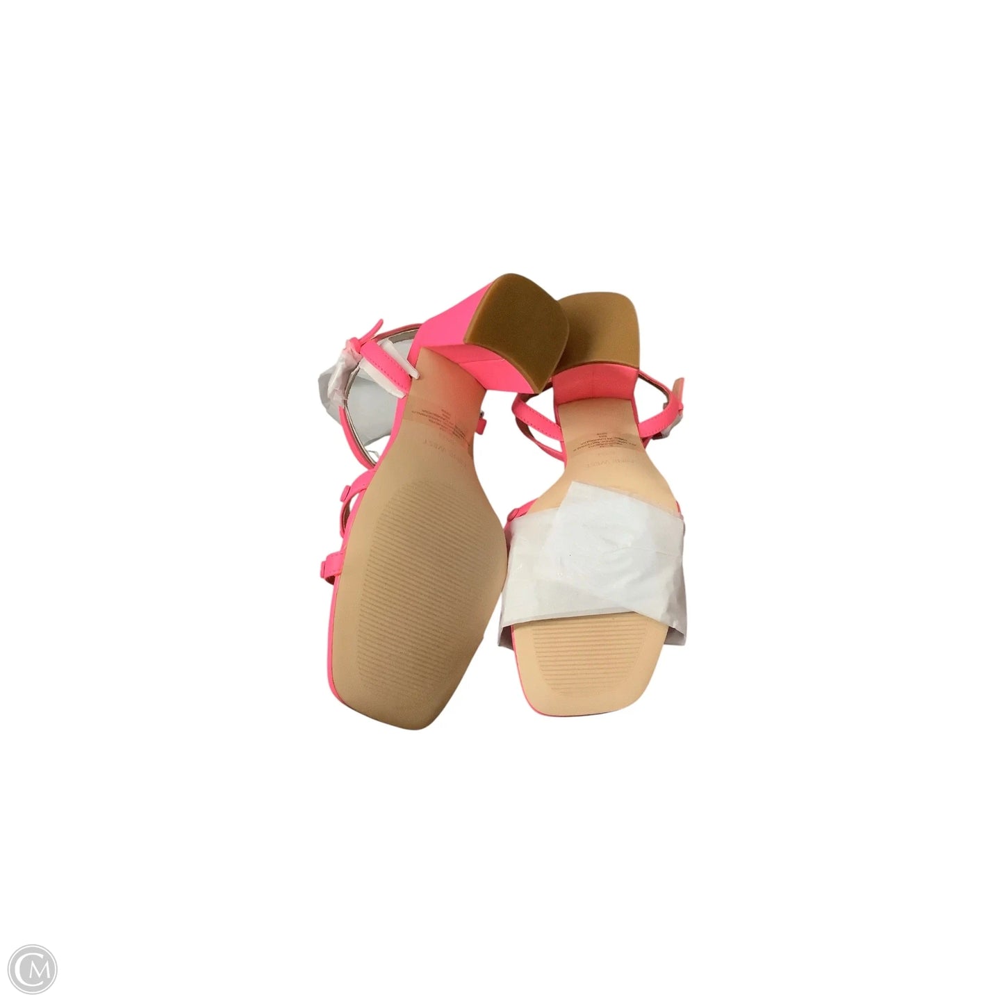 Sandals Heels Block By Nine West In Pink, Size: 6.5