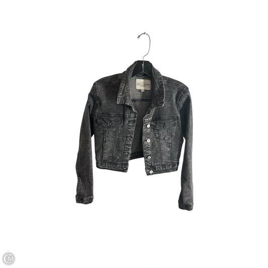 Jacket Denim By Clothes Mentor In Black, Size: M