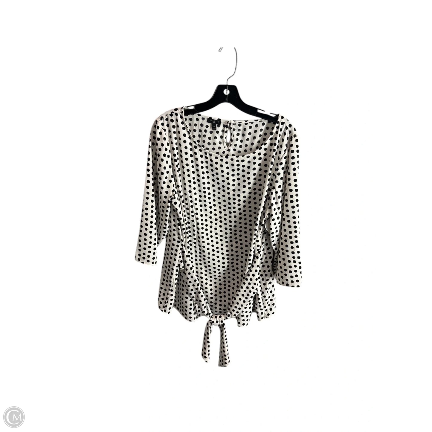 Top Short Sleeve Basic By Talbots In Polkadot Pattern, Size: 1x