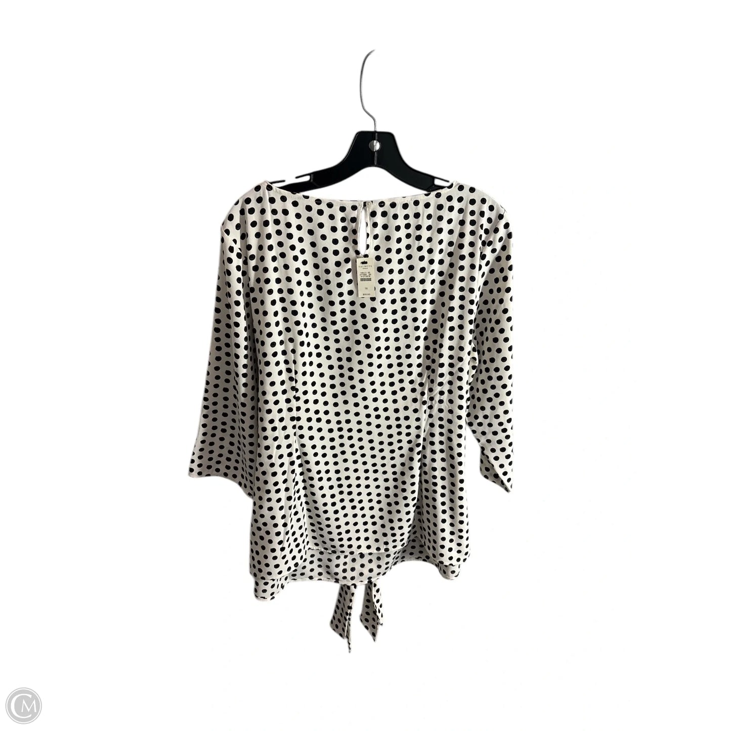 Top Short Sleeve Basic By Talbots In Polkadot Pattern, Size: 1x