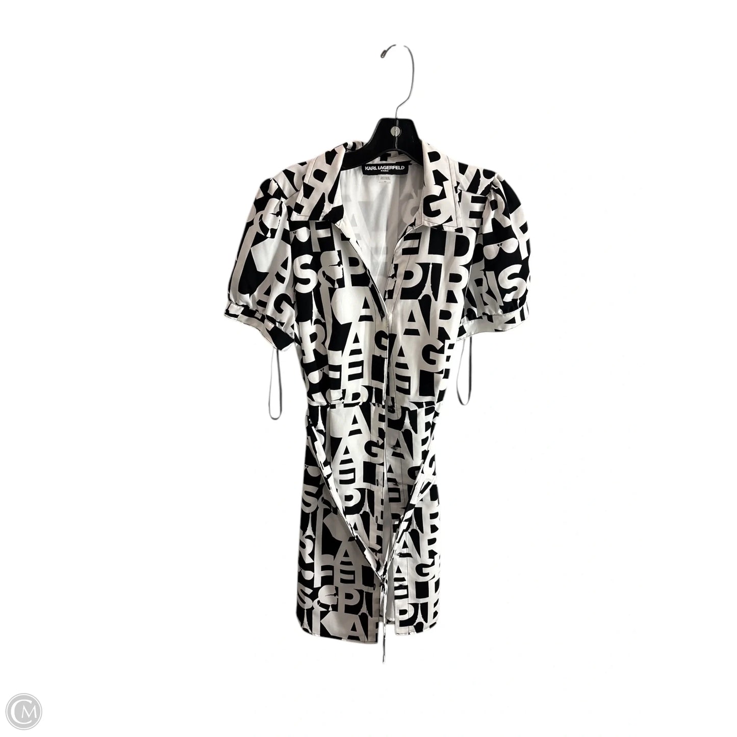 Dress Designer By Karl Lagerfeld In Black & White, Size: 10