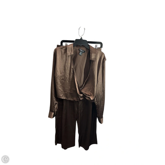 Pants Set 2pc By Rachel Zoe In Brown, Size: L