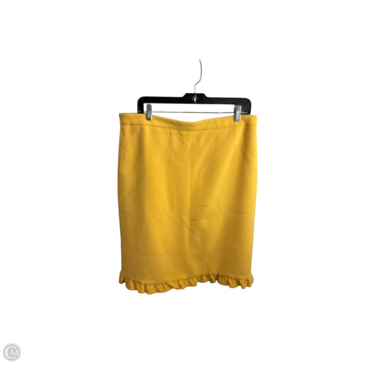 Skirt Midi By Ann Taylor In Gold, Size: 14