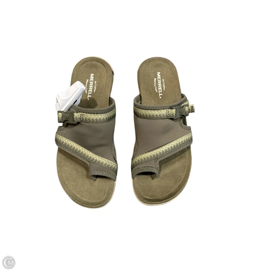Sandals Flats By Merrell In Green, Size: 7