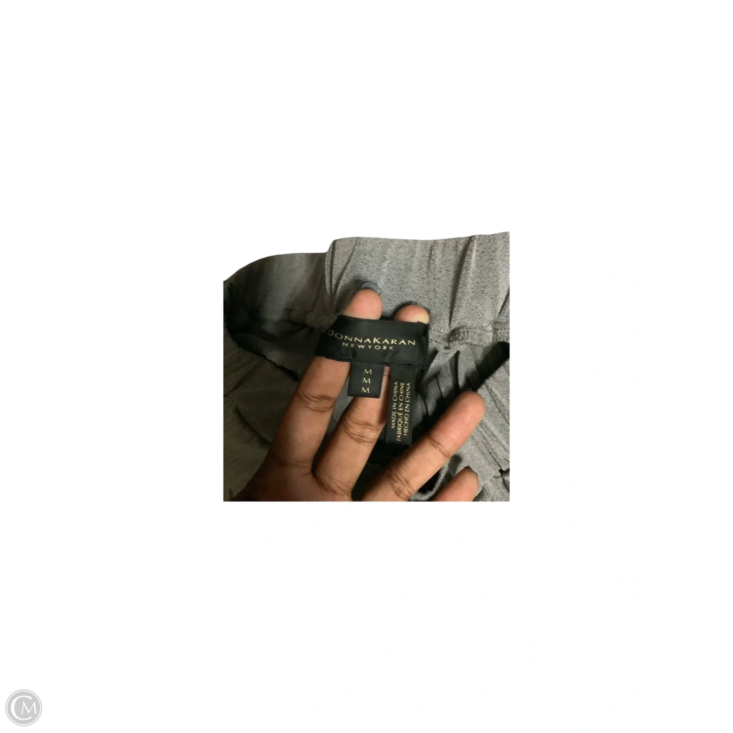 Pants Wide Leg By Donna Karan In Grey, Size: M