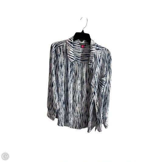 Top Long Sleeve Basic By Vince Camuto In Blue, Size: Xl