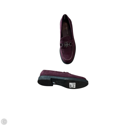 Shoes Flats By Tommy Hilfiger In Maroon, Size: 8.5