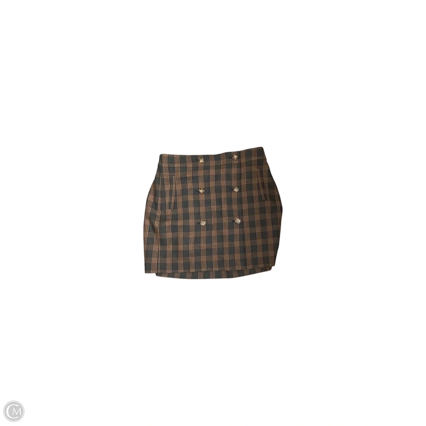 Skirt Midi By Madewell In Plaid Pattern, Size: L