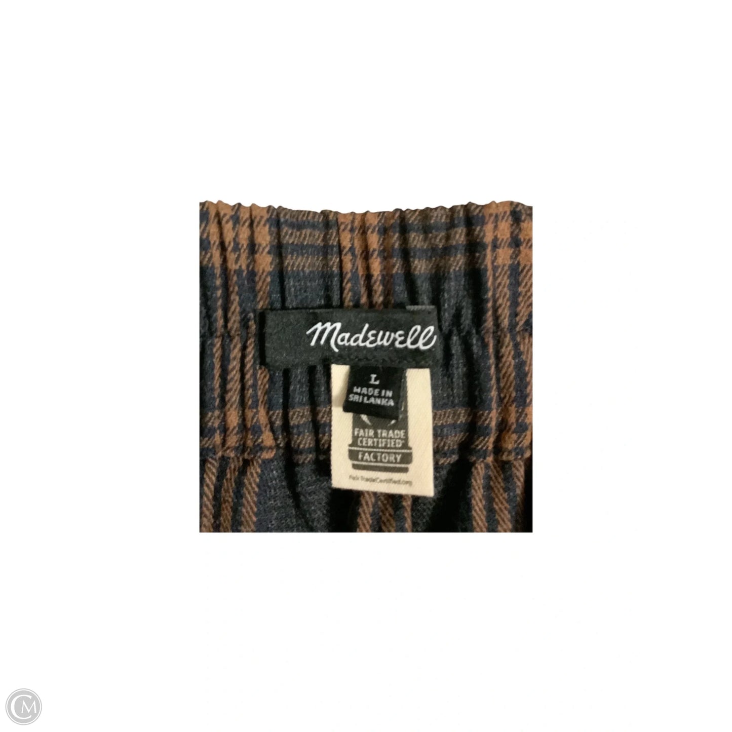 Skirt Midi By Madewell In Plaid Pattern, Size: L