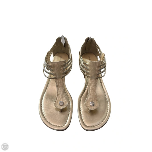 Sandals Heels Wedge By Donald Pliner In Gold, Size: 9