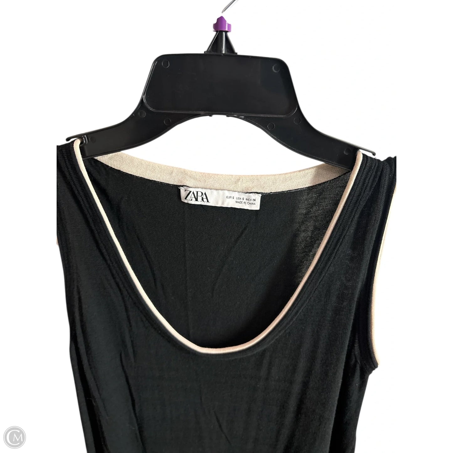 Dress Casual Midi By Zara In Black, Size: S