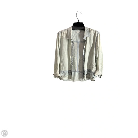 Top Long Sleeve Basic By Club Monaco In Blue, Size: L