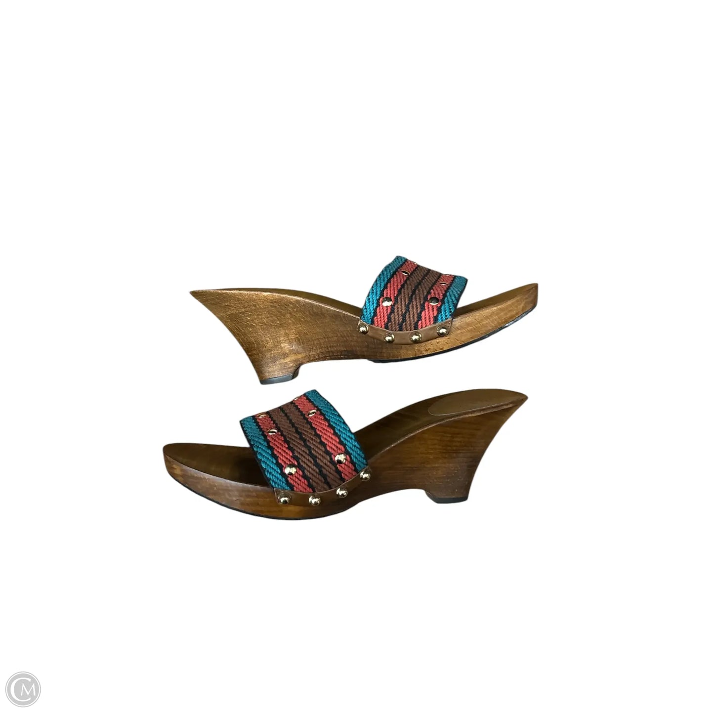 Sandals Luxury Designer By Gucci In Multi-colored, Size: 9.5