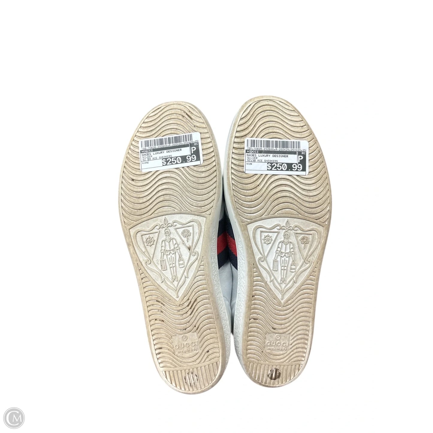 Shoes Luxury Designer By Gucci In Silver