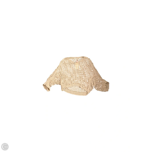 Sweater Short Sleeve By Clothes Mentor In Tan, Size: S