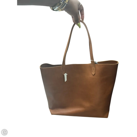 Handbag Leather By Madewell, Size: Large