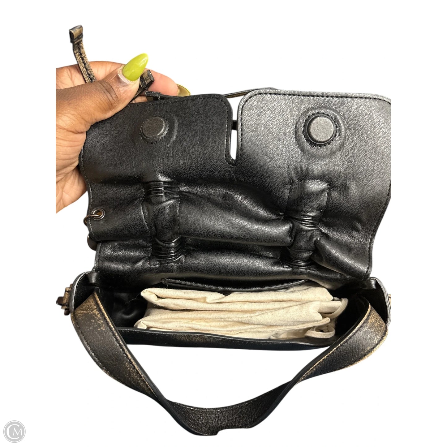 Handbag Leather By Clothes Mentor, Size: Small