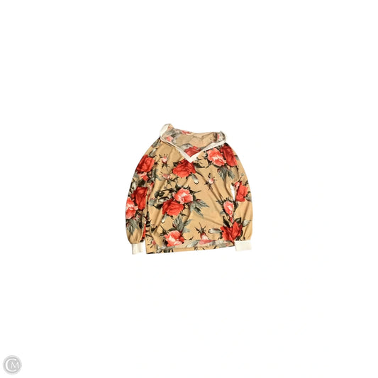 Top Long Sleeve Basic By Clothes Mentor In Red & Tan, Size: S