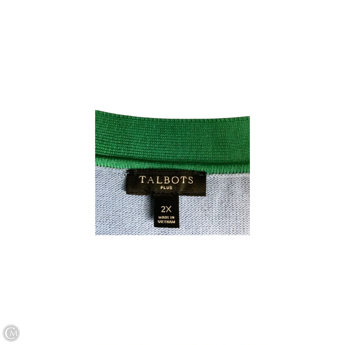 Sweater Cardigan By Talbots In Blue, Size: 2x