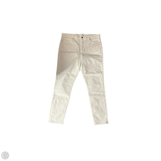 Jeans Skinny By Loft In White, Size: 14