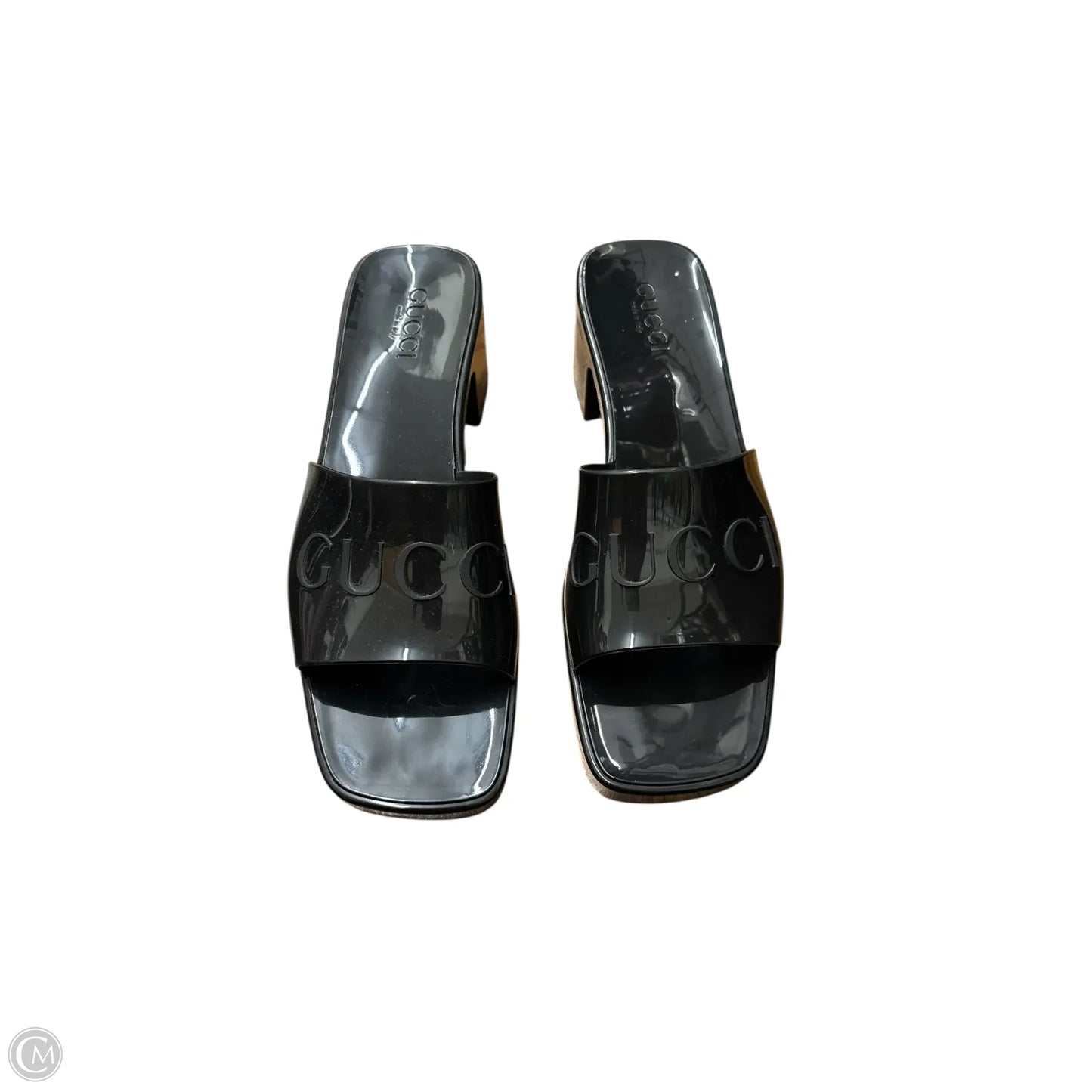 Sandals Luxury Designer By Gucci In Black, Size: 11