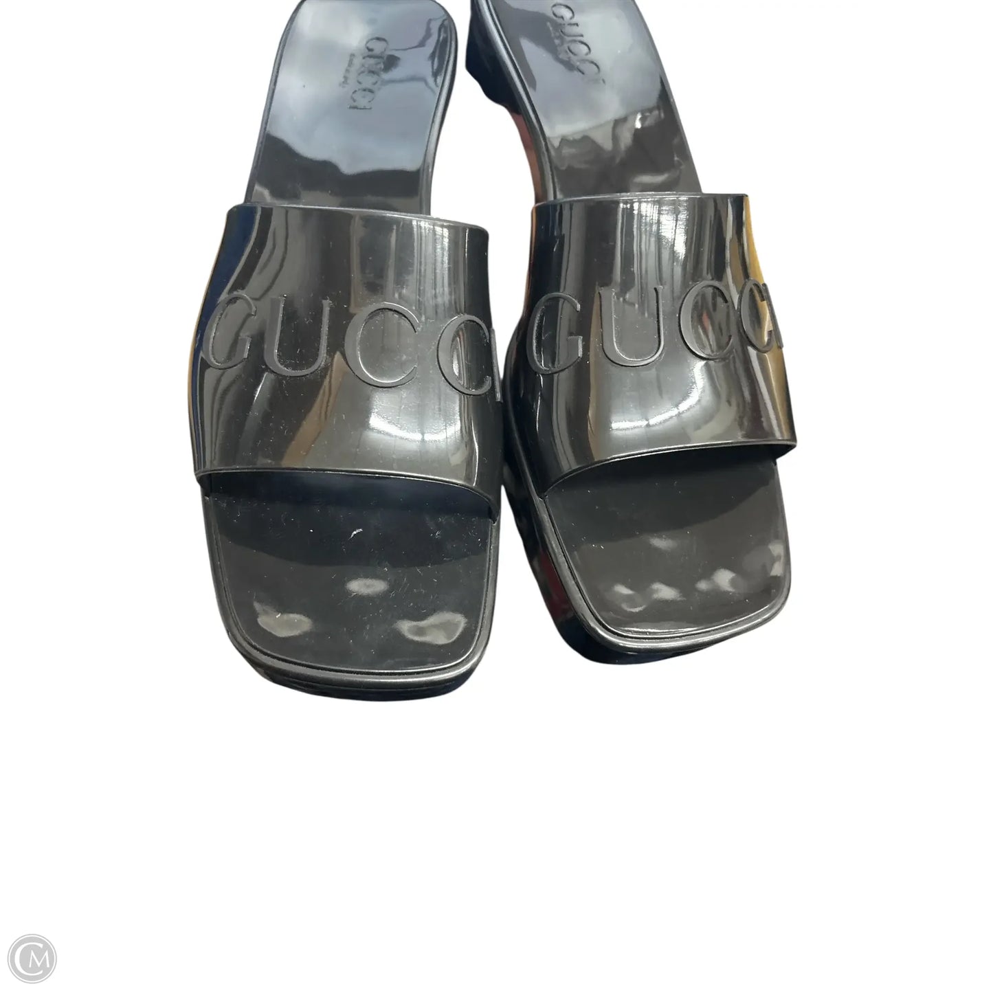 Sandals Luxury Designer By Gucci In Black, Size: 11