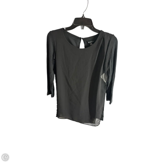 Top Long Sleeve Basic By H For Halston In Black, Size: Xxs